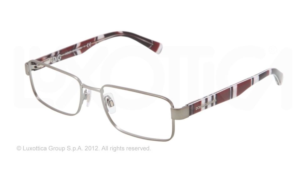 Dolce&amp;Gabbana CONTRAST DG1238P Eyeglass Frames 1236-52 - Matte Gunmetal Frame