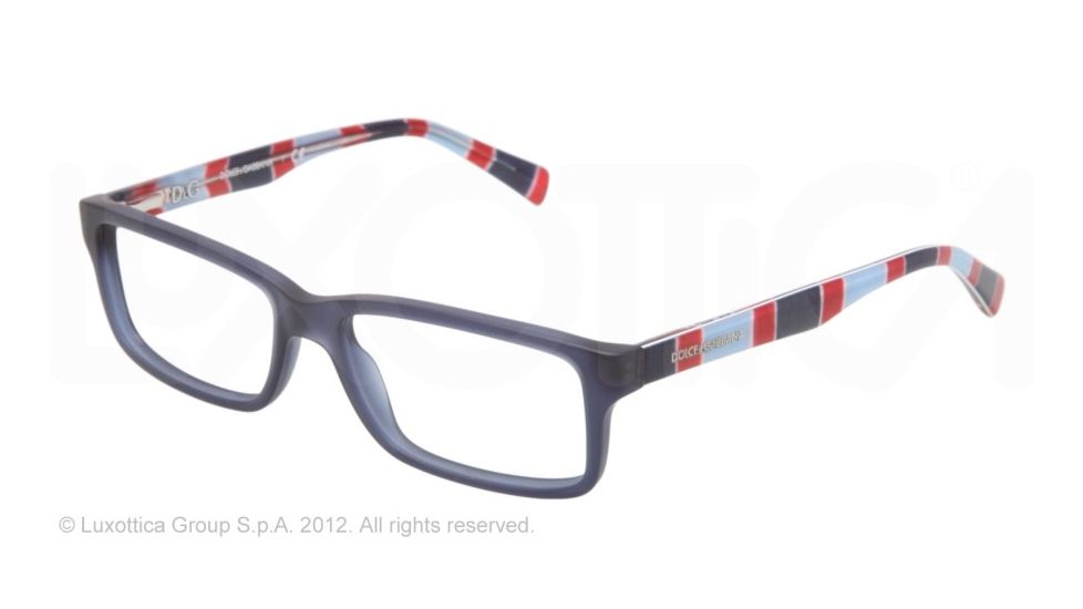 Dolce&amp;Gabbana CONTRAST DG3148P Progressive Prescription Eyeglasses 2757-55 - Matte Blue Frame