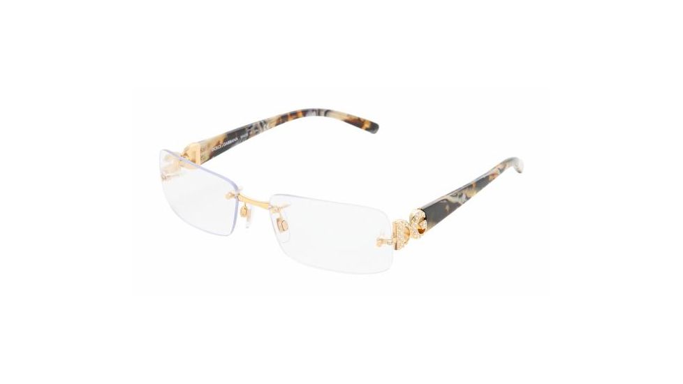 Dolce&amp;Gabbana DG 1169B Eyeglasses Styles - Gold Frame w/Non-Rx 52 mm Diameter Lenses, 298-5217