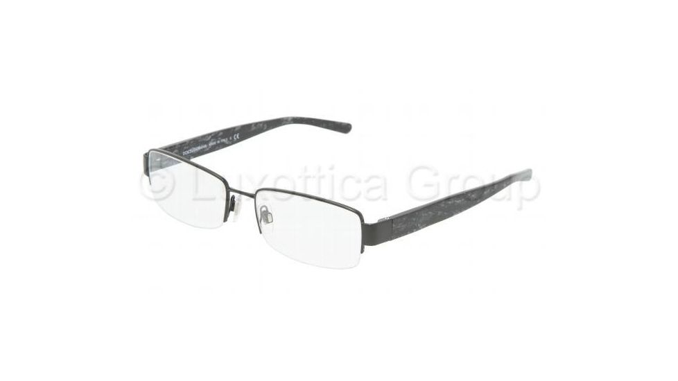 Dolce&amp;Gabbana DG 1178 Eyeglasses Styles - Shiny Black Frame w/Non-Rx 52 mm Diameter Lenses, 064-5218
