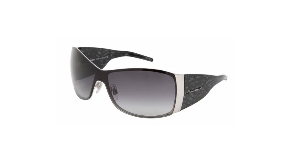 Dolce&amp;Gabbana DG 2019M Sunglasses Styles - 342-8G Silver Frame / Gray Gradient Lenses, 342-8G-0133