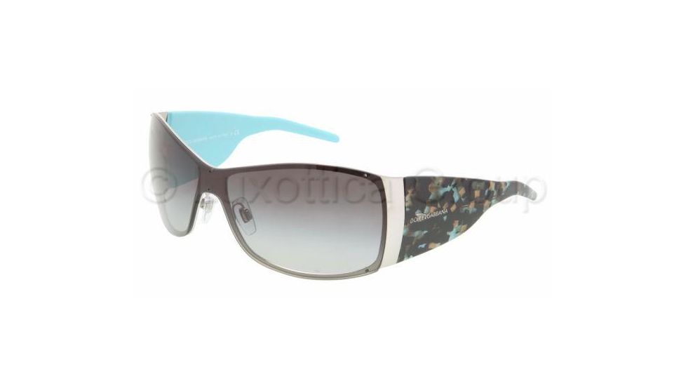 Dolce&amp;Gabbana DG 2019M Sunglasses Styles - 415-8G Silver Frame / Gray Gradient Lenses, 415-8G-0133