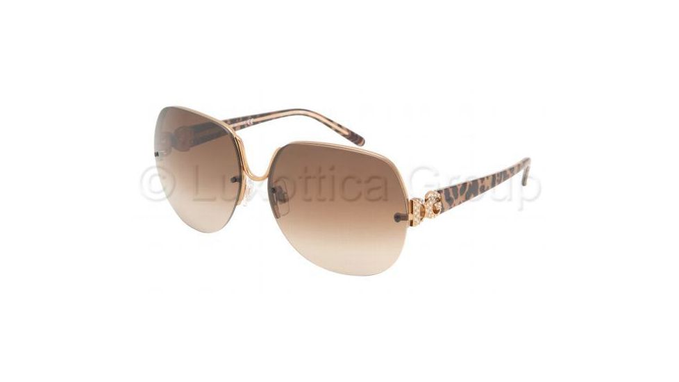 Dolce&amp;Gabbana DG 2050B Sunglasses Styles - Antique Gold Frame / Brown Gradient Lenses, 154-13-6215