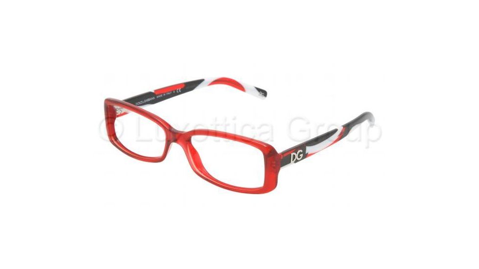 Dolce&amp;Gabbana DG 3074 Eyeglasses Styles - Red Frame w/Non-Rx 52 mm Diameter Lenses, 853-5216
