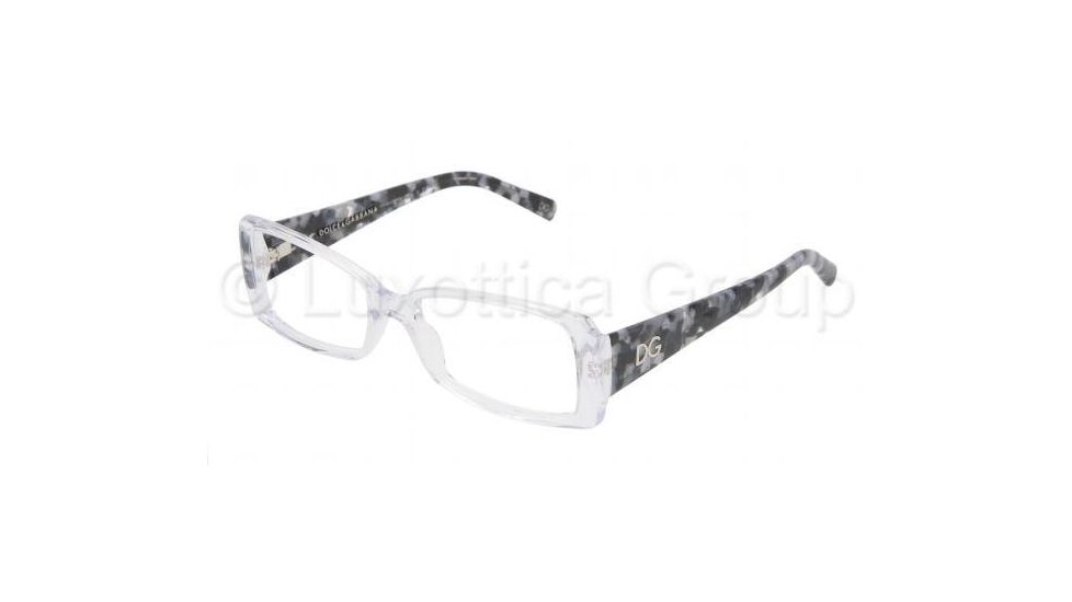 Dolce&amp;Gabbana DG 3080 Eyeglasses Styles - Crystal Frame w/Non-Rx 55 mm Diameter Lenses, 1528-5516