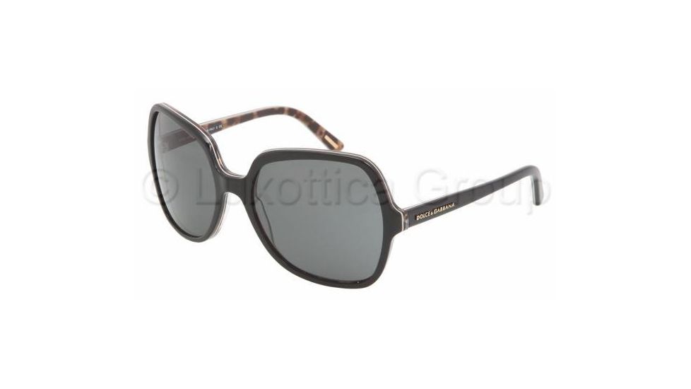 Dolce&amp;Gabbana DG 4098 Sunglasses Styles - Animal Black Gray Frame, 175087-5818