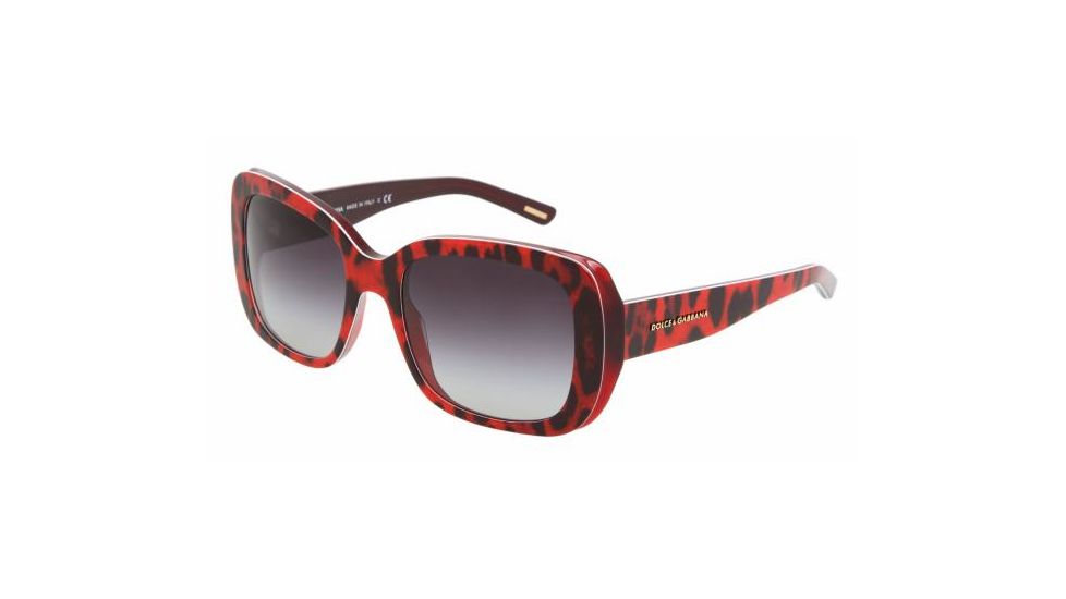 Dolce&amp;Gabbana DG4101 SV Prescription Sunglasses - Animal Red Gray Gradient Frame / 54 mm Prescription Lenses, 17528G-5419