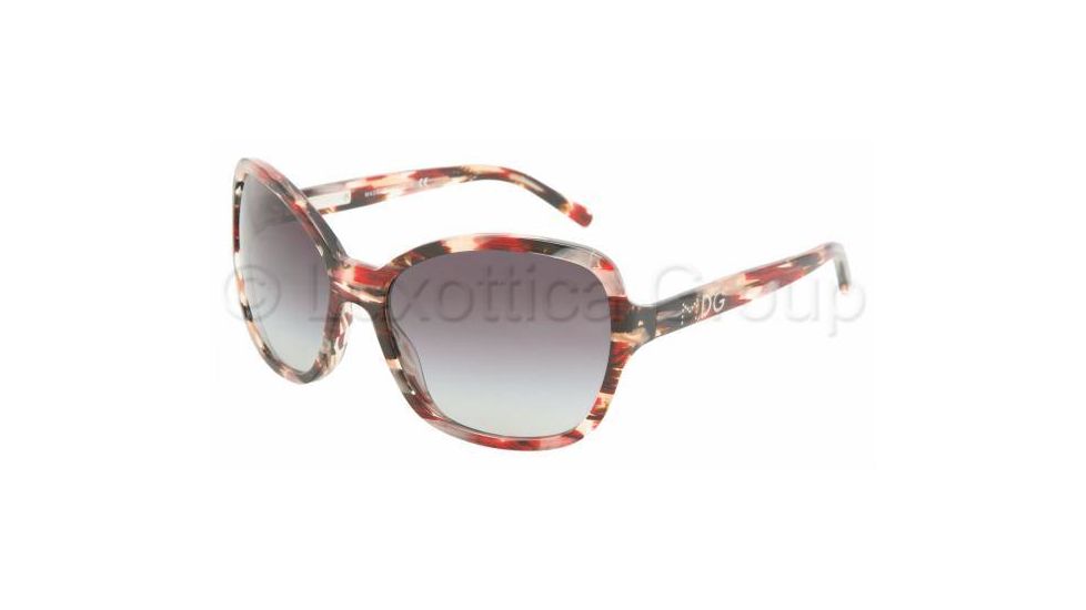 Dolce&amp;Gabbana DG 4107 Sunglasses Styles - Red/Silver Gray Gradient Frame, 18148G-6117