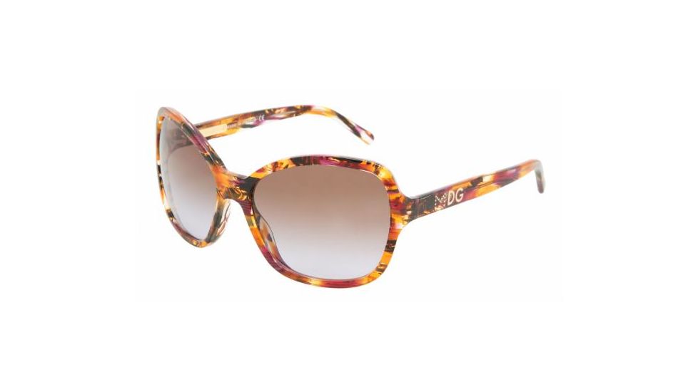 Dolce&amp;Gabbana DG 4107 Sunglasses Styles - Violet/Orange Brown Gradient Violet Frame, 181268-6117