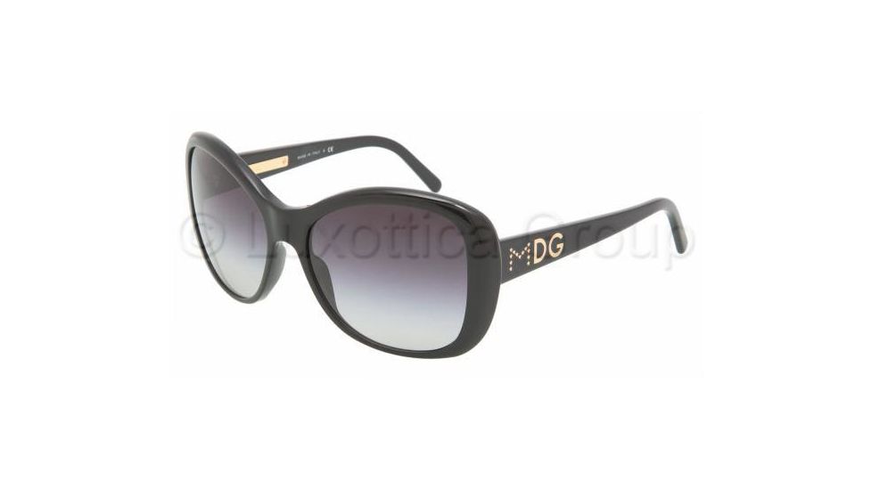 Dolce&amp;Gabbana DG4108 Bifocal Sunglasses - Black Gray Gradient Frame / 57 mm Prescription Lenses, 501-8G-5716