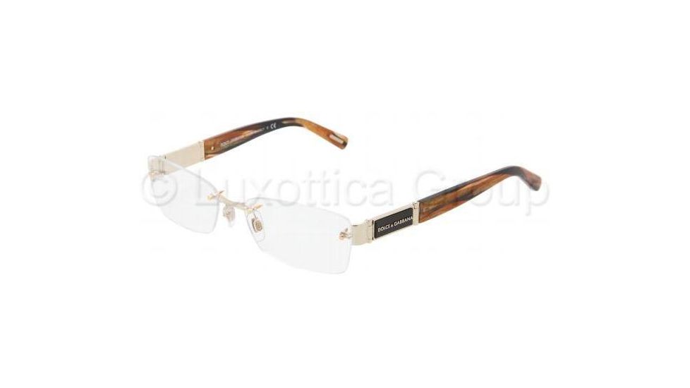 Dolce&amp;Gabbana DG1210 Single Vision Prescription Eyewear 1041-5417 - Pale Gold 