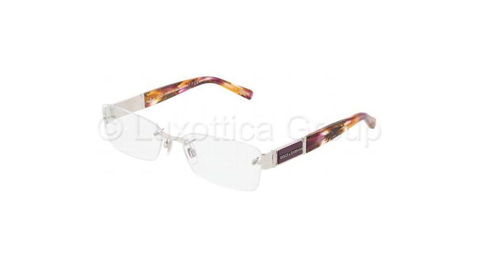 Dolce&amp;Gabbana DG1210 Single Vision Prescription Eyewear 1042-5417 - Silver 