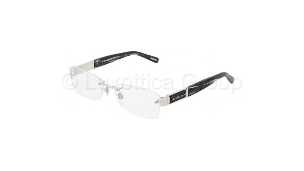 Dolce&amp;Gabbana DG1210 Single Vision Prescription Eyewear 1043-5417 - Silver 