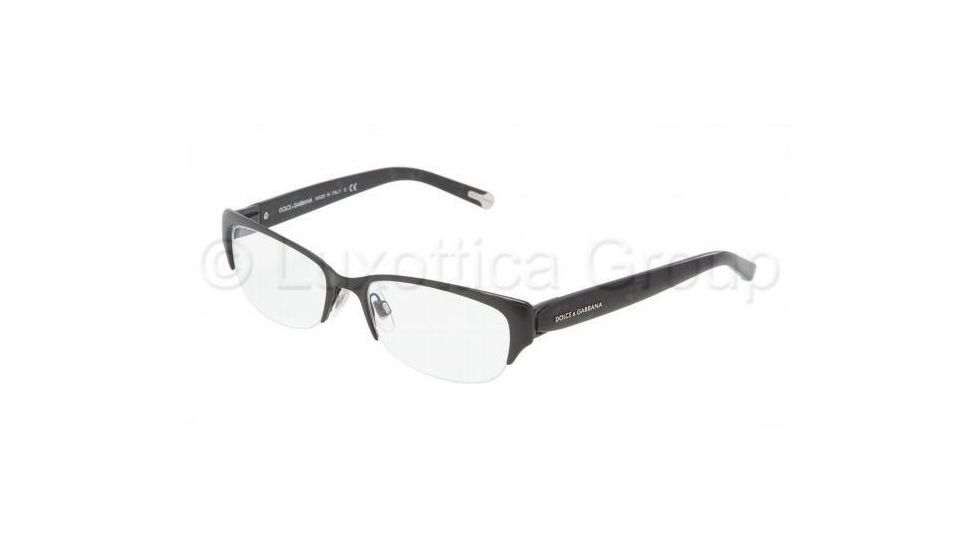 Dolce&amp;Gabbana DG1220 Single Vision Prescription Eyeglasses 01-5217 - Black Frame