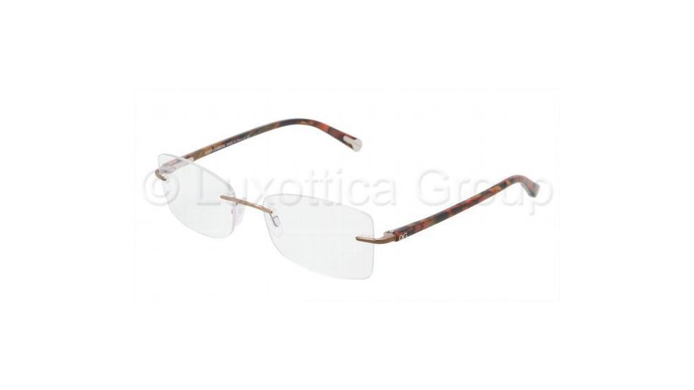 Dolce&amp;Gabbana DG1222 Eyeglass Frames 1111-5217 - Brown Frame