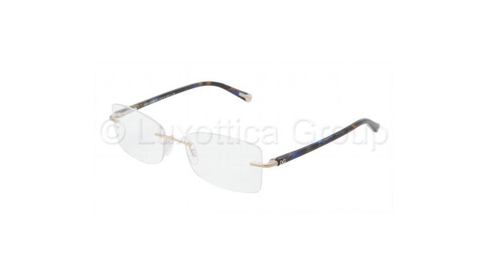 Dolce&amp;Gabbana DG1222 Eyeglass Frames 1112-5417 - Pale Gold Frame
