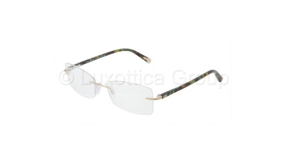 Dolce&amp;Gabbana DG1222 Eyeglass Frames 488-5417 - Pale Gold Frame