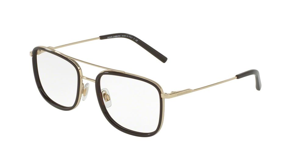 Dolce&amp;Gabbana DG1288 Eyeglass Frames 488-53 - Pale Gold/Brown Frame