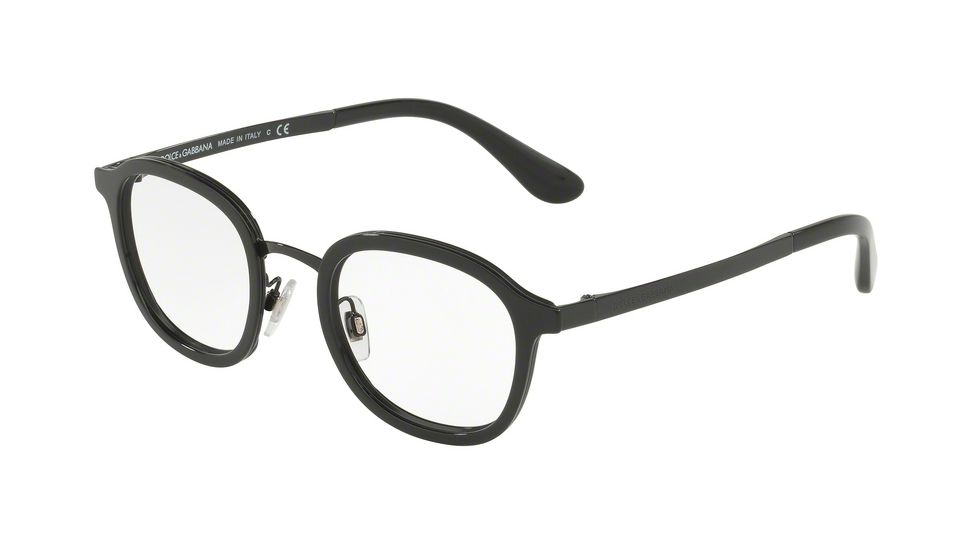 Dolce&amp;Gabbana DG1296 Single Vision Prescription Eyeglasses 501-48 - Black Frame
