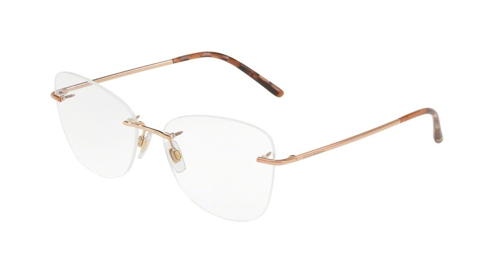 Dolce&amp;Gabbana DG1299 Eyeglass Frames 1298-54 - Pink Gold Frame