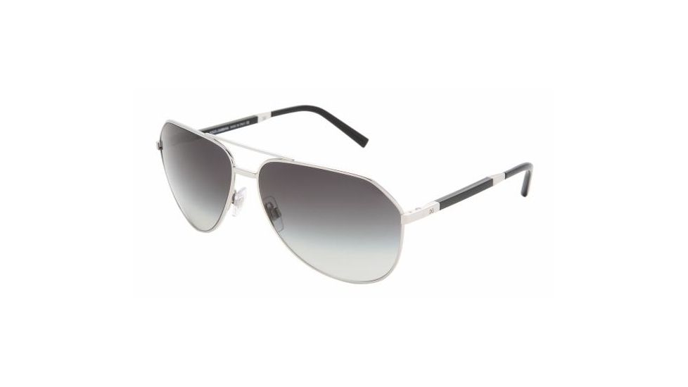 Dolce &amp; Gabanna DG2067 #05/8G - Silver Frame, Gray Gradient Lenses