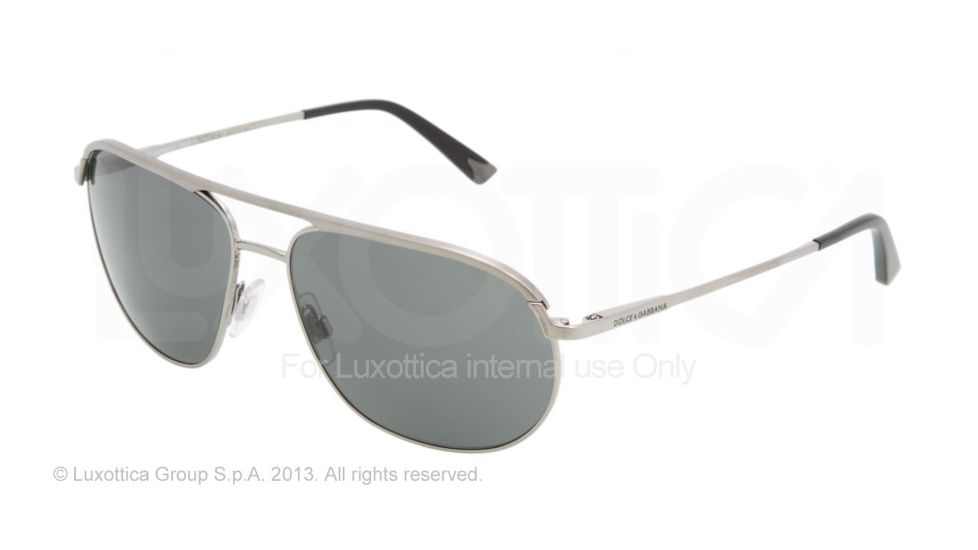 Dolce&amp;Gabbana EVERYDAY DG2092 Single Vision Prescription Sunglasses DG2092-04-87-59 - Lens Diameter 59 mm, Frame Color Gunmetal