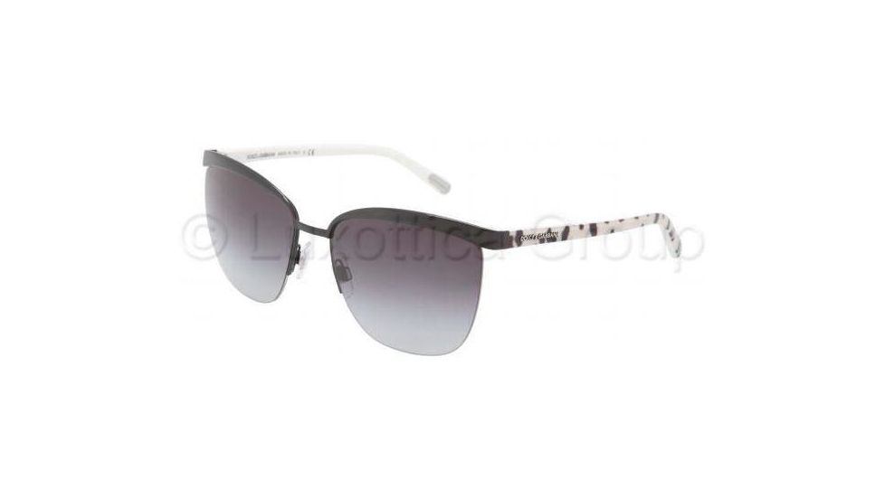 Dolce&amp;Gabbana DG2104 Sunglasses 01/8G-5717 - Black Frame, Gray Gradient Lenses