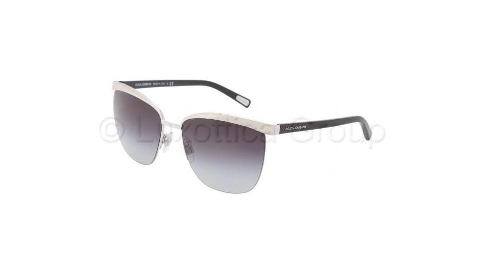 Dolce&amp;Gabbana DG2104 Sunglasses 05/8G-5717 - Silver Frame, Gray Gradient Lenses