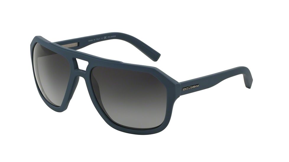 Dolce&amp;Gabbana DG2146 Sunglasses 1266T3-60 - Avio Rubber Frame, Polar Grey Gradient Lenses