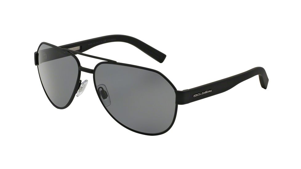 Dolce&amp;Gabbana DG2149 Single Vision Prescription Sunglasses DG2149-126081-61 - Lens Diameter 61 mm, Frame Color Black Rubber