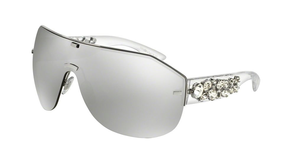 Dolce&amp;Gabbana DG2150B Sunglasses 05/6G-37 - Silver Frame, Light Grey Mirror Silver Lenses