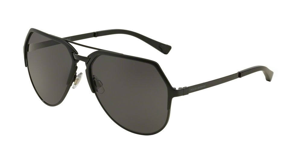 Dolce&amp;Gabbana DG2151 Sunglasses 110687-59 - Matte Black / Black Frame, Dark Grey Lenses
