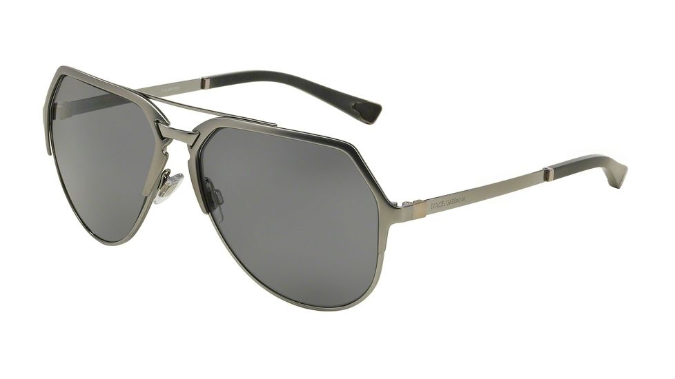 Dolce&amp;Gabbana DG2151 Sunglasses 110881-59 - Matte Gunmetal/gunmetal Frame, Polar Grey Lenses