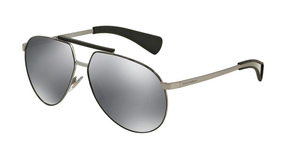 Dolce&amp;Gabbana DG2152 Progressive Prescription Sunglasses DG2152-04-6G-61 - Lens Diameter 61 mm, Frame Color Gunmetal / Black