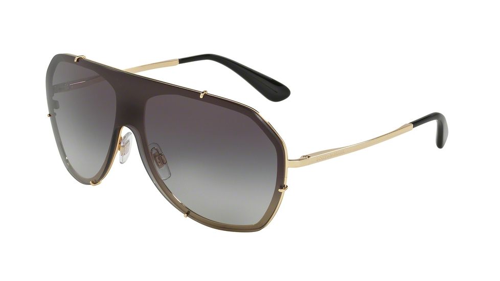 Dolce&amp;Gabbana DG2162 Sunglasses 02/8G-37 - Gold Frame, Grey Gradient Lenses