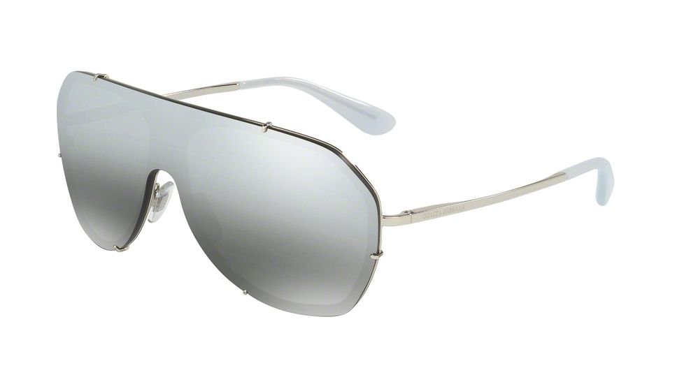 Dolce&amp;Gabbana DG2162 Sunglasses 05/88-37 - Silver Frame, Grey Mirror Silver Gradient Lenses