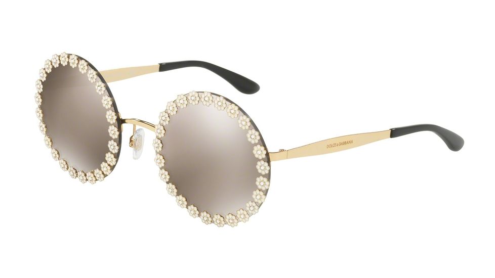 Dolce&amp;Gabbana DG2173B Single Vision Prescription Sunglasses DG2173B-02-5A-56 - Lens Diameter 56 mm, Frame Color Gold