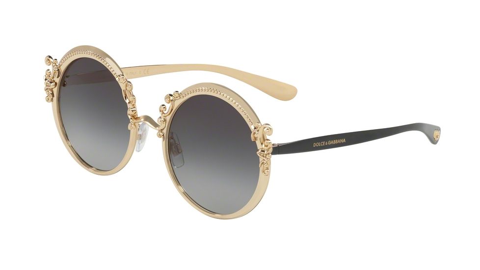 Dolce&amp;Gabbana DG2177 Single Vision Prescription Sunglasses DG2177-02-8G-53 - Lens Diameter 53 mm, Frame Color Gold