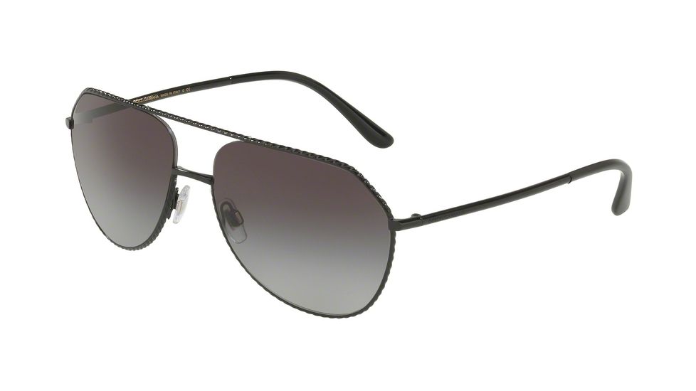 Dolce&amp;Gabbana DG2191 Single Vision Prescription Sunglasses DG2191-01-8G-59 - Lens Diameter 59 mm, Frame Color Black