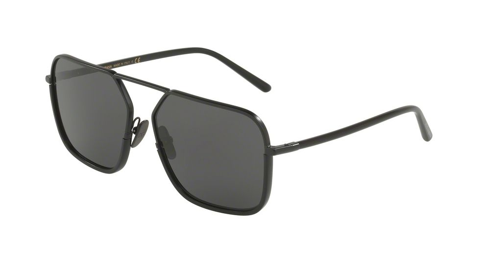 Dolce&amp;Gabbana DG2193J Progressive Prescription Sunglasses, 59mm, Matte Black / Black, DG2193J-110687-59-PRO