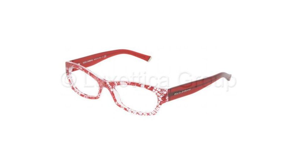 Dolce&amp;Gabbana DG3115 Progressive Prescription Eyeglasses 1897-5117 - Red Lace 