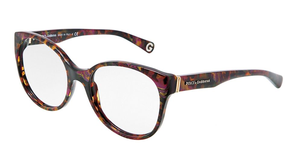 Dolce&amp;Gabbana DG3128 Eyeglass Frames 1959-5118 - Flame Violet Frame, Demo Lens Lenses