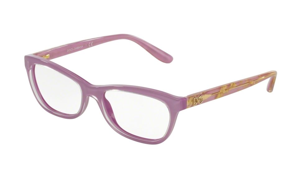 Dolce&amp;Gabbana DG3221 Progressive Prescription Eyeglasses 2922-51 - Crystal On Violet Frame