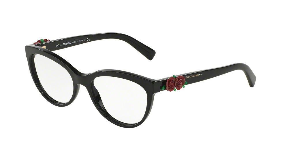 Dolce&amp;Gabbana DG3224 Eyeglass Frames 501-53 - Black Frame