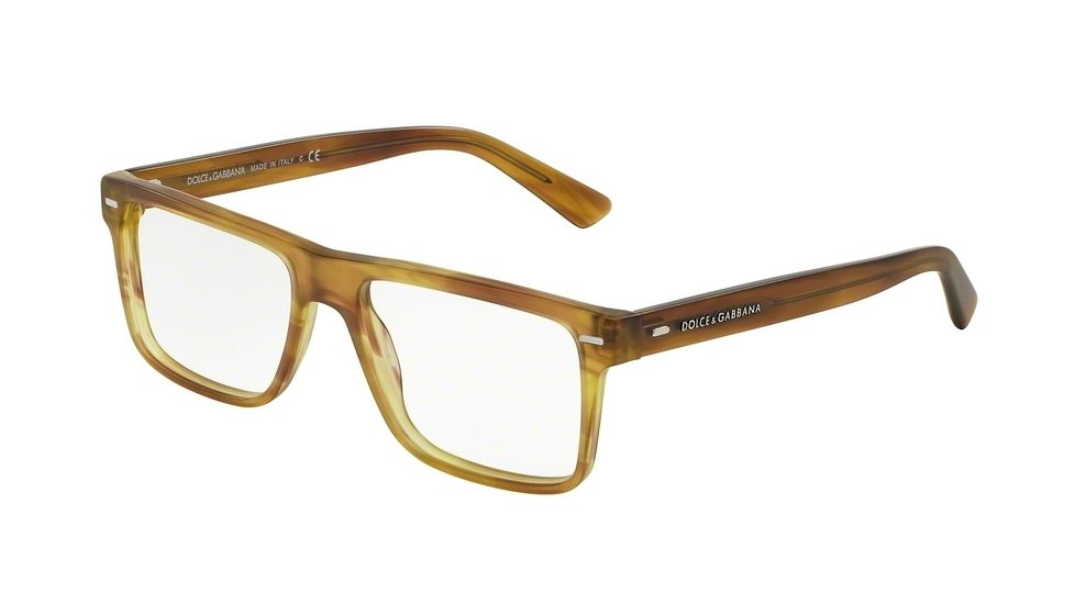 Dolce&amp;Gabbana DG3227 Eyeglass Frames 2948-54 - Striped Matte Honey Frame