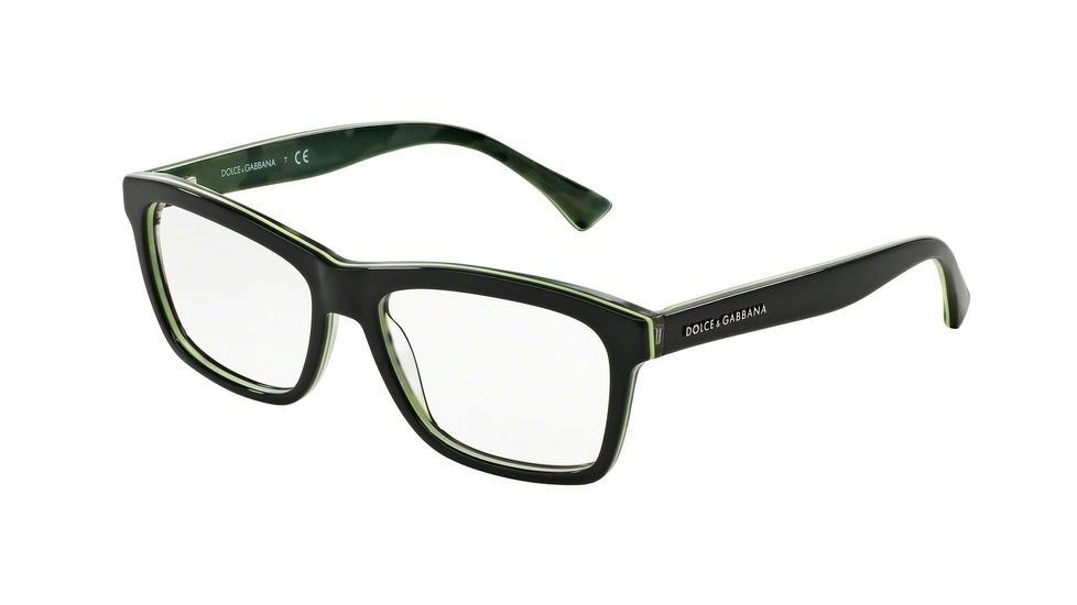 Dolce&Gabbana DG3235 Bifocal Prescription Eyeglasses 2953-55 - Black/fluo Yellow/camo Frame