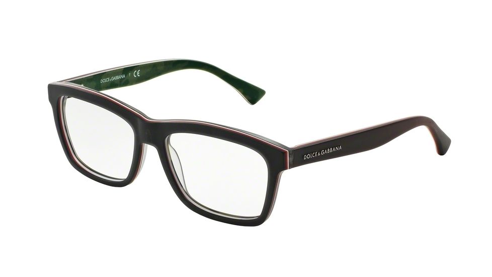 Dolce&Gabbana DG3235 Bifocal Prescription Eyeglasses 2954-55 - Blue/fluo Red/mt Camo Frame