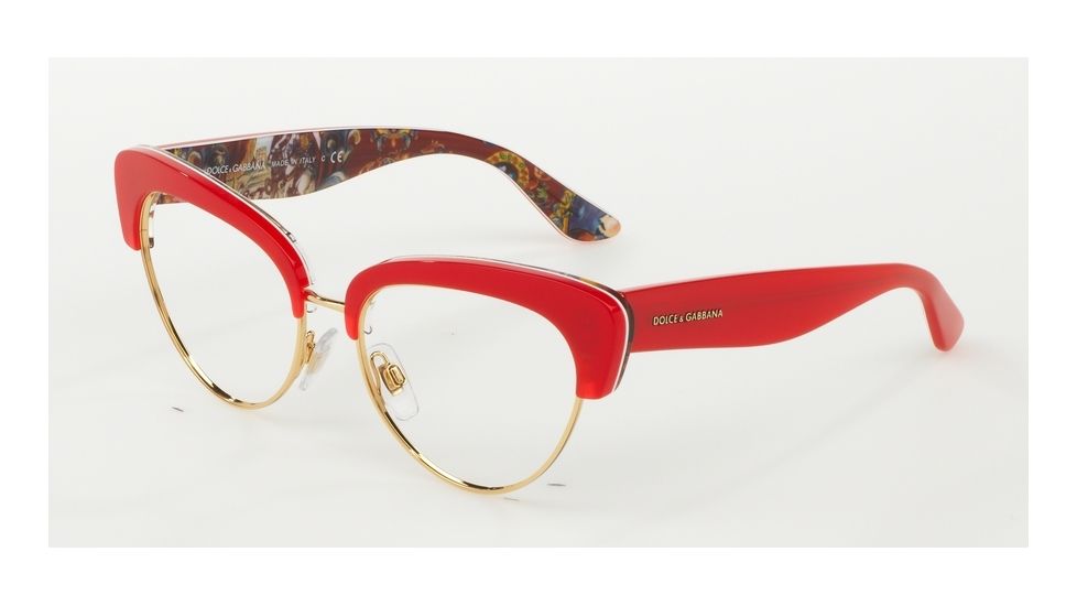 Dolce&amp;Gabbana DG3247 Eyeglass Frames 3034-53 - Top Red/handcart Frame