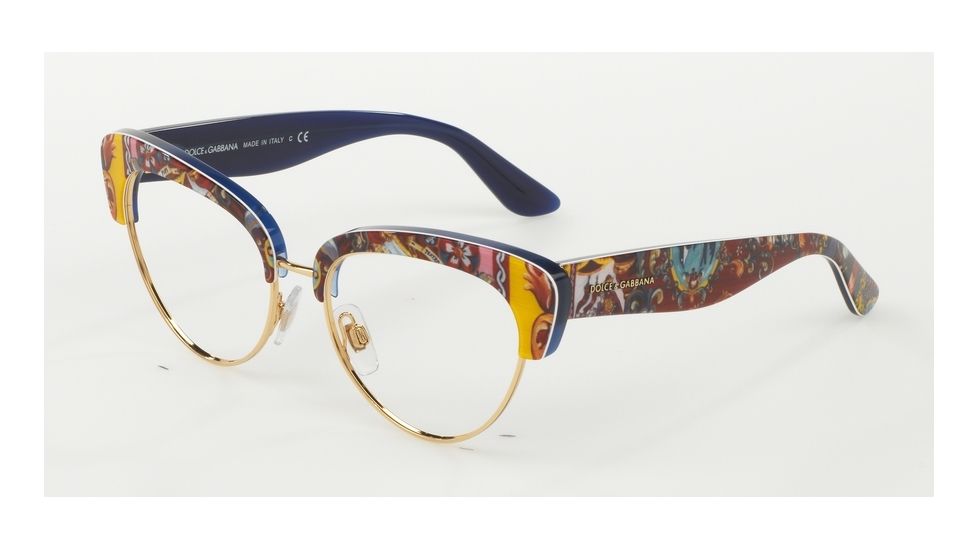 Dolce&amp;Gabbana DG3247 Eyeglass Frames 3036-53 - Top Handcart/blue Frame