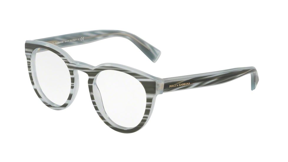 Dolce&amp;Gabbana DG3251F Bifocal Prescription Eyeglasses 3051-51 - Striped Azure Frame